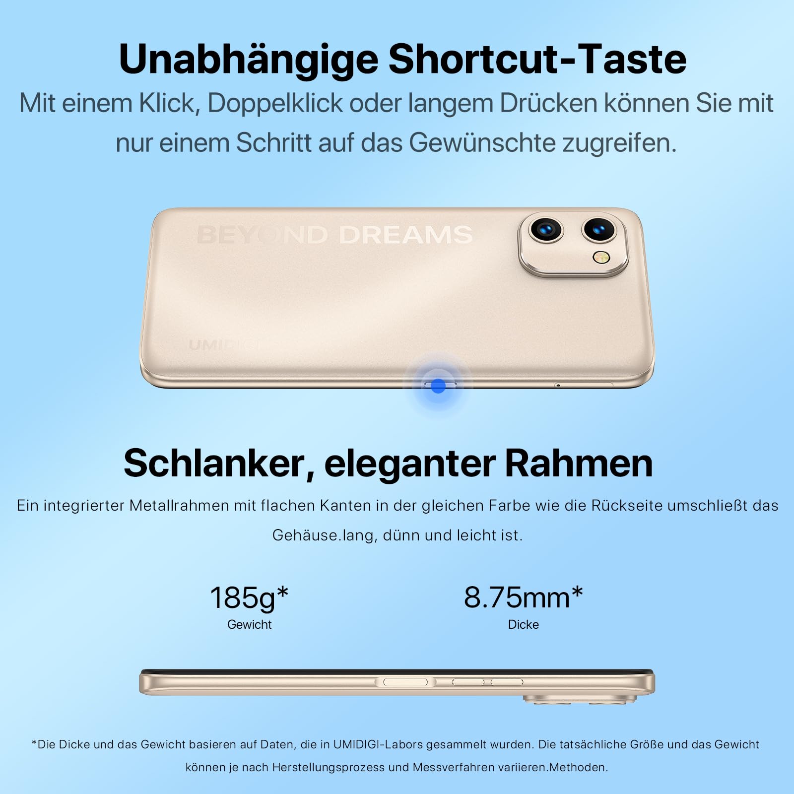 Umidigi F3 SE Smartphone 4GB 128GB Gold 6,7 Zoll