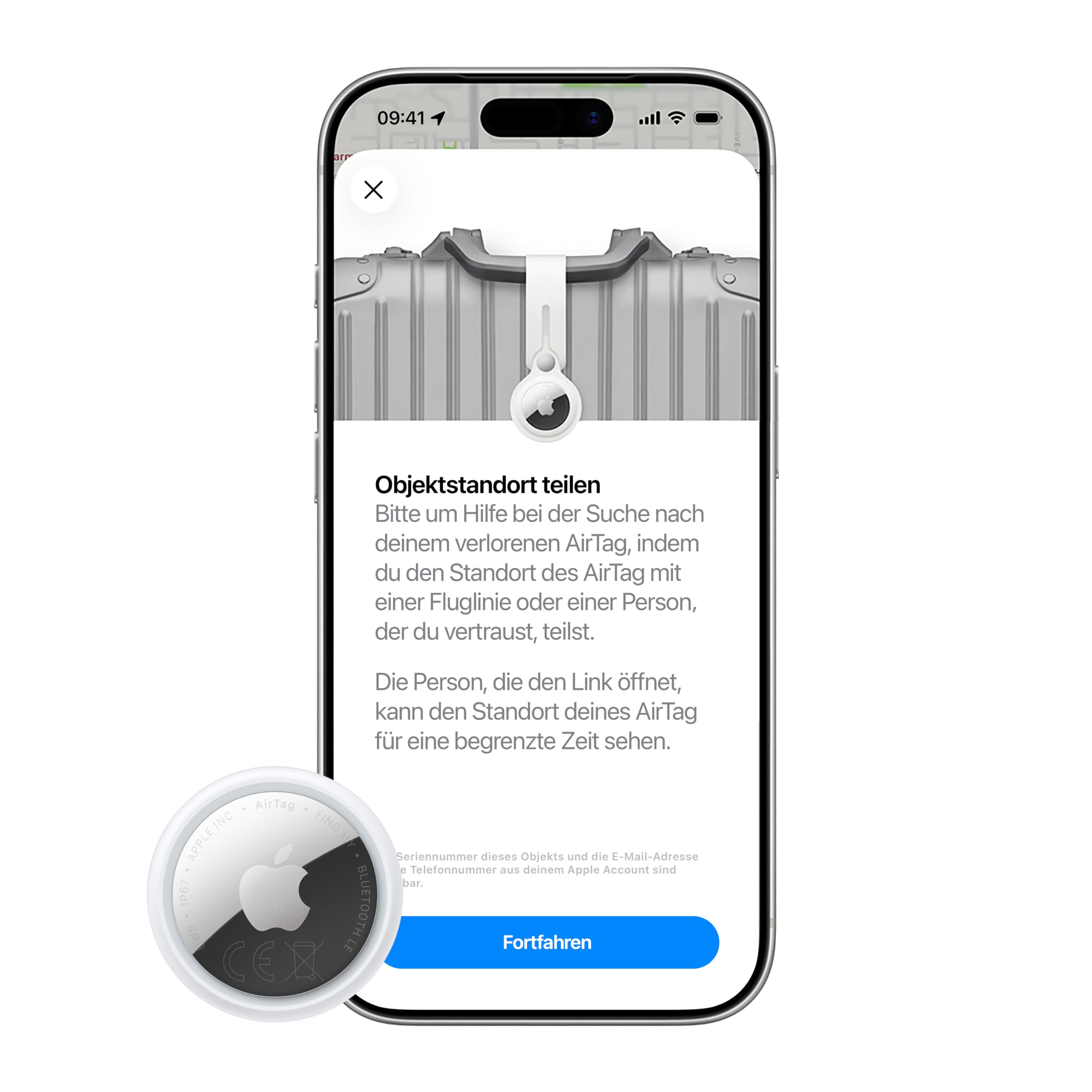 Apple AirTag 2. Generation Tracker 1er Pack mit Ton
