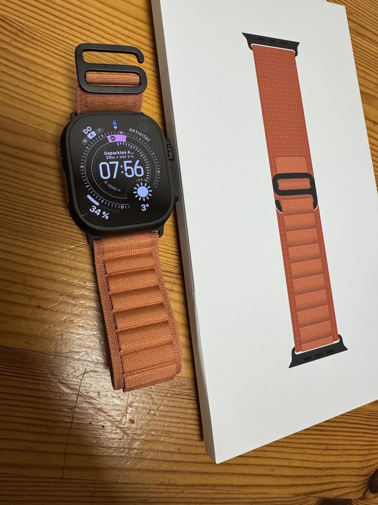 Apple Watch Alpine Loop 49 mm Armband Hellblau M Textil