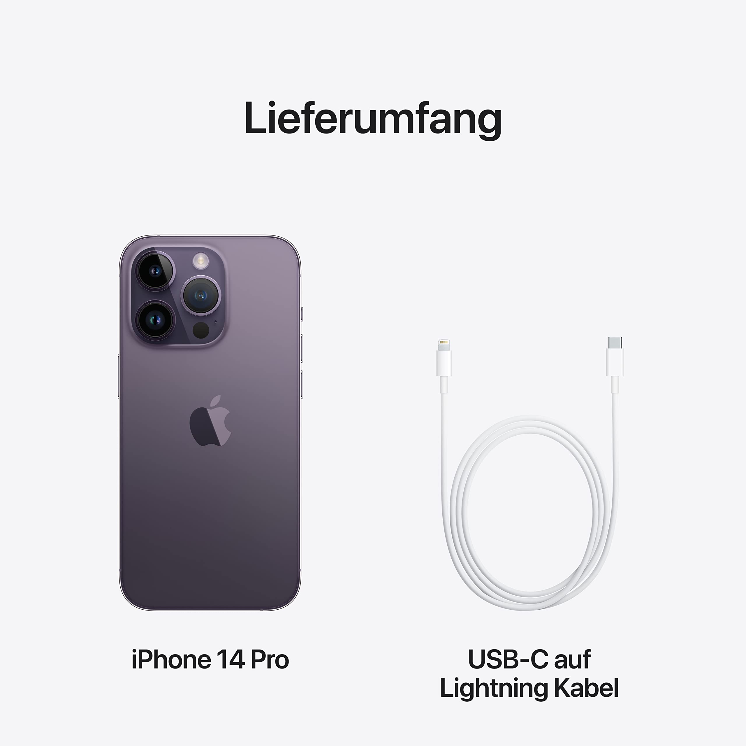 Apple iPhone 14 Pro Smartphone 128 GB Dunkellila 6,1 Zoll