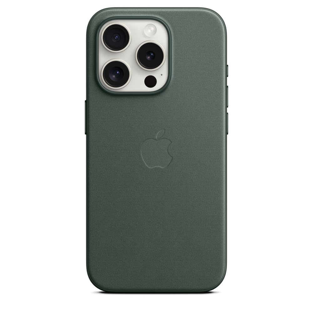 Apple iPhone 15 Pro Feingewebe Hülle Immergrün mit MagSafe