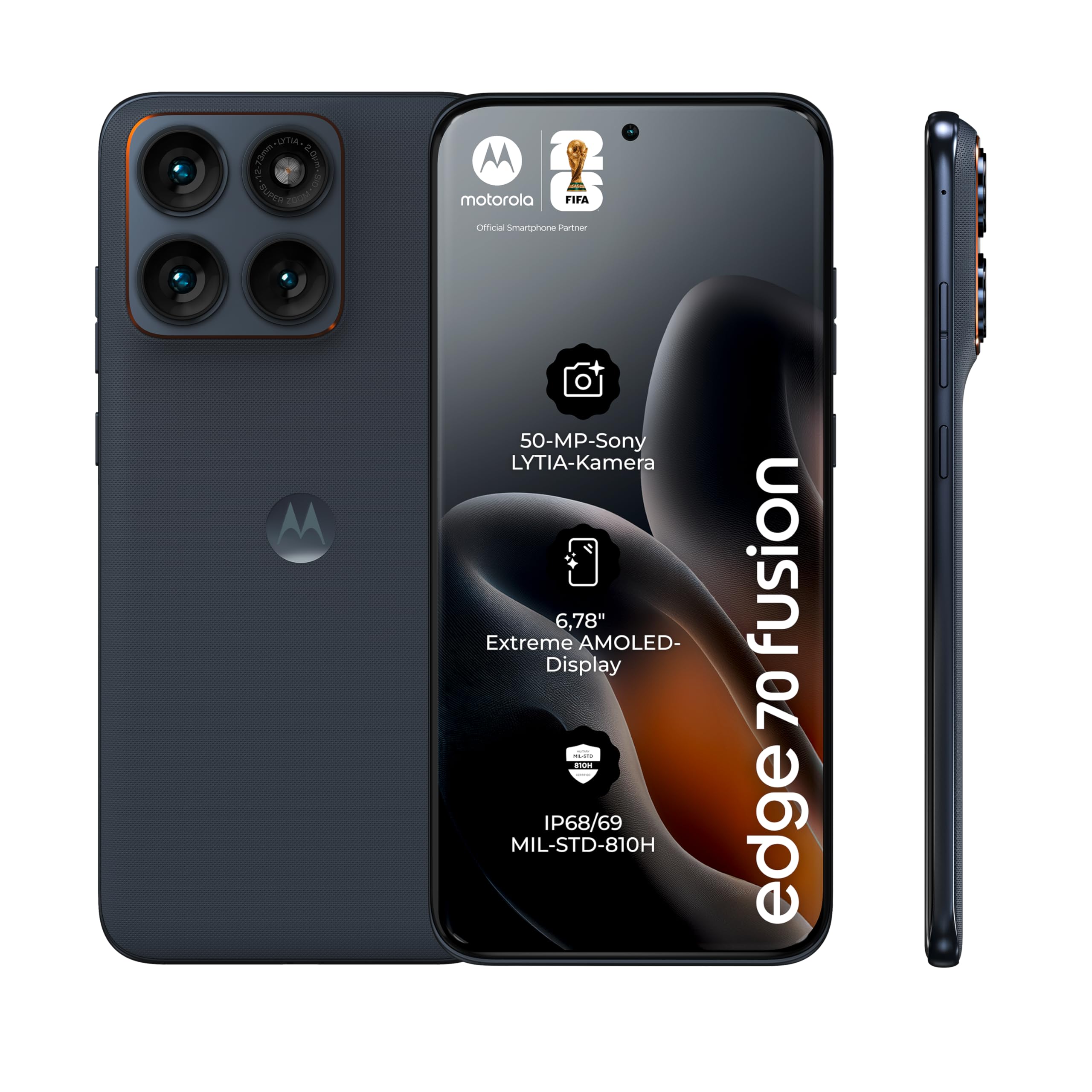Motorola Edge 70 Fusion Smartphone 8+256GB Silhouette 50MP