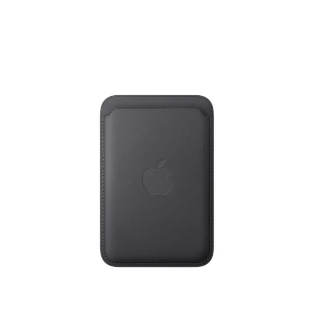 Apple iPhone Feingewebe Wallet MagSafe Schwarz für 3 Karten