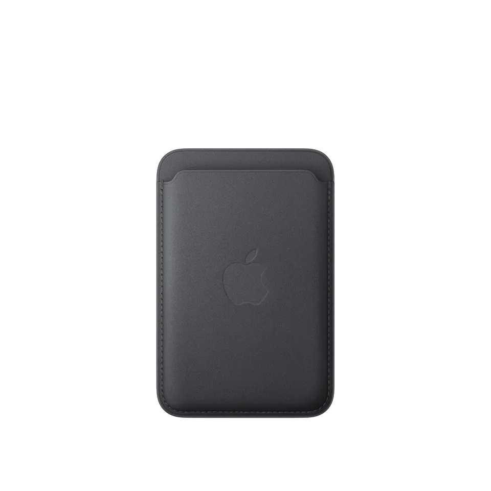 Apple iPhone Feingewebe Wallet MagSafe Schwarz für 3 Karten