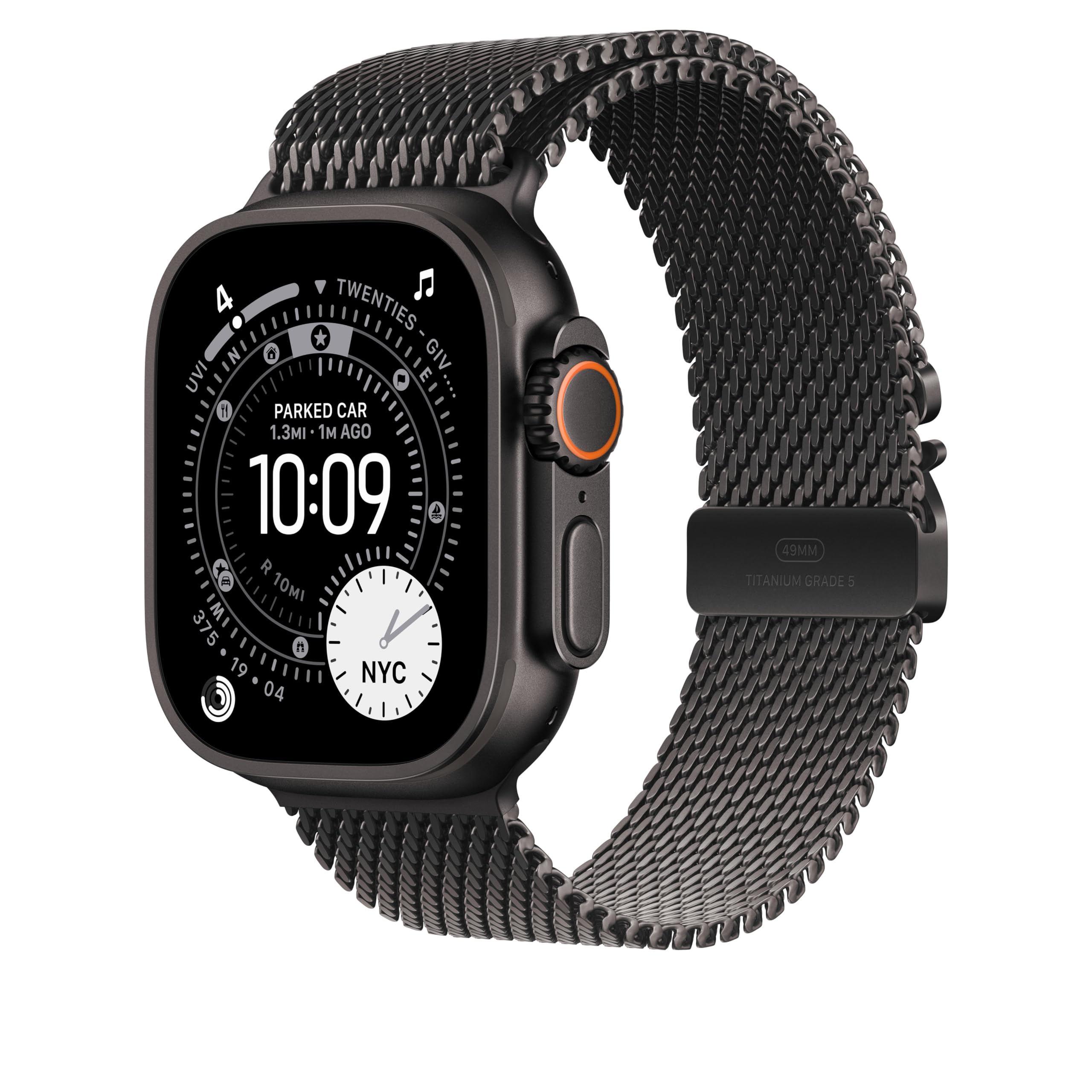 Apple Watch Milanaise Armband 49 mm Schwarz Small