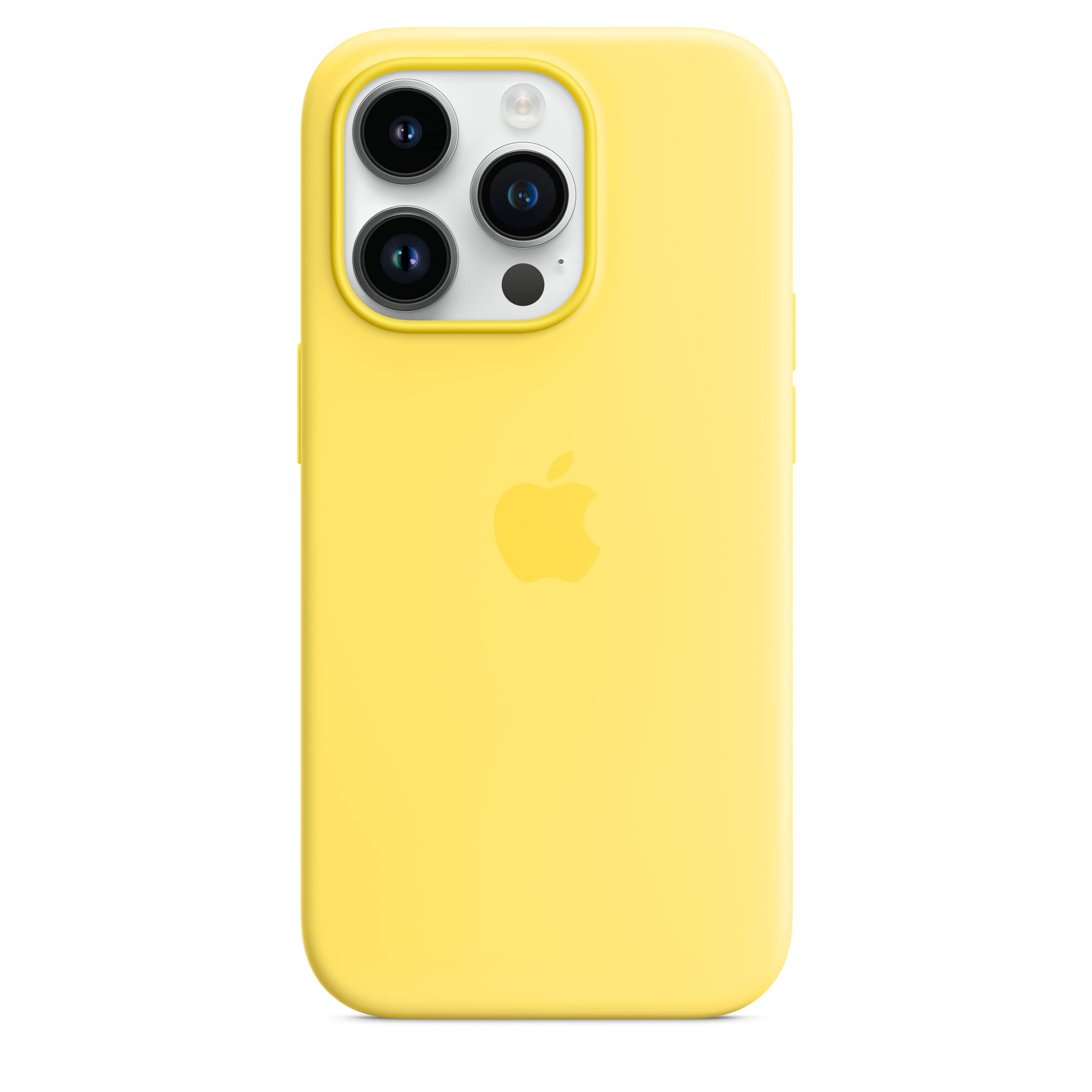 Apple iPhone 14 Pro Silikon Hülle mit MagSafe Kanariengelb