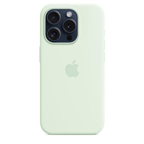 Apple iPhone 15 Pro Silikon Case MagSafe Blassmint