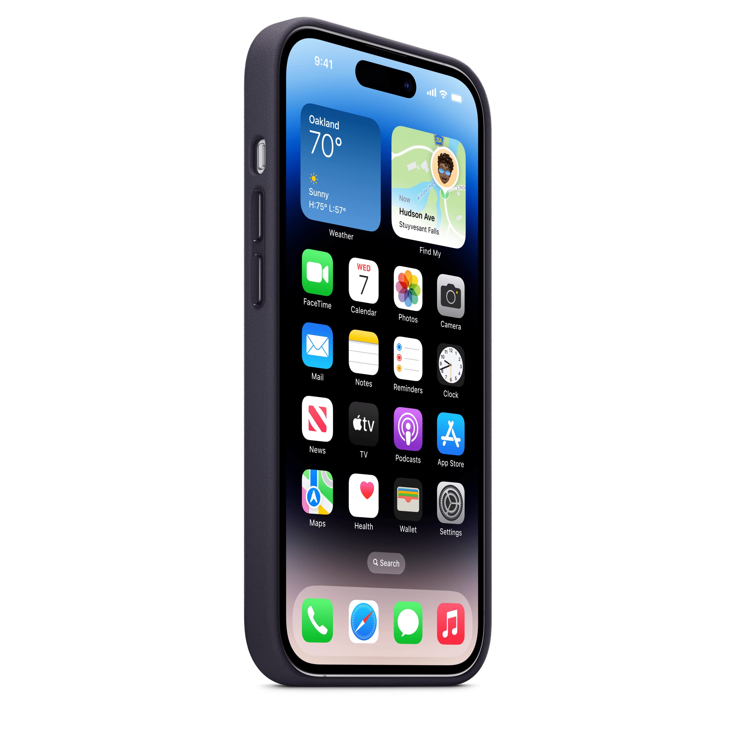 Apple iPhone 14 Pro Leder Hülle MagSafe Tinte