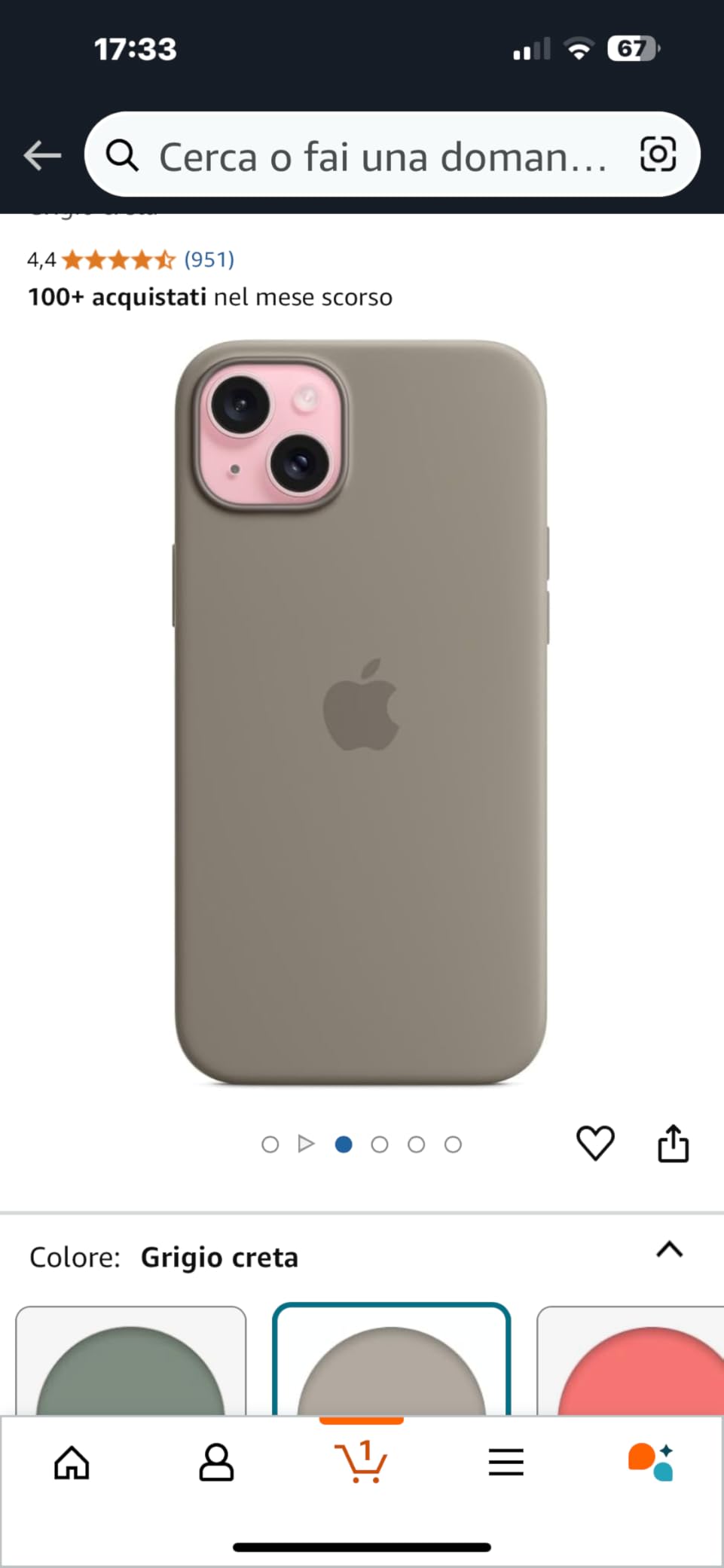 Apple iPhone 15 Plus Silikon Hülle MagSafe Schwarz