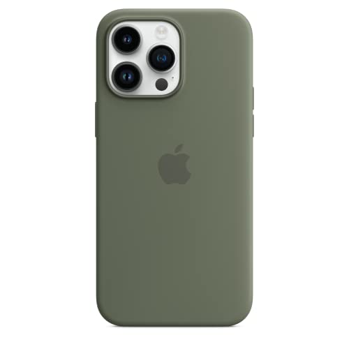 Apple iPhone 14 Pro Max Silikon Hülle mit MagSafe Oliv