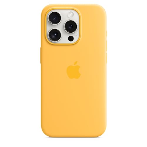 Apple iPhone 15 Pro Silikon Case MagSafe Warmgelb