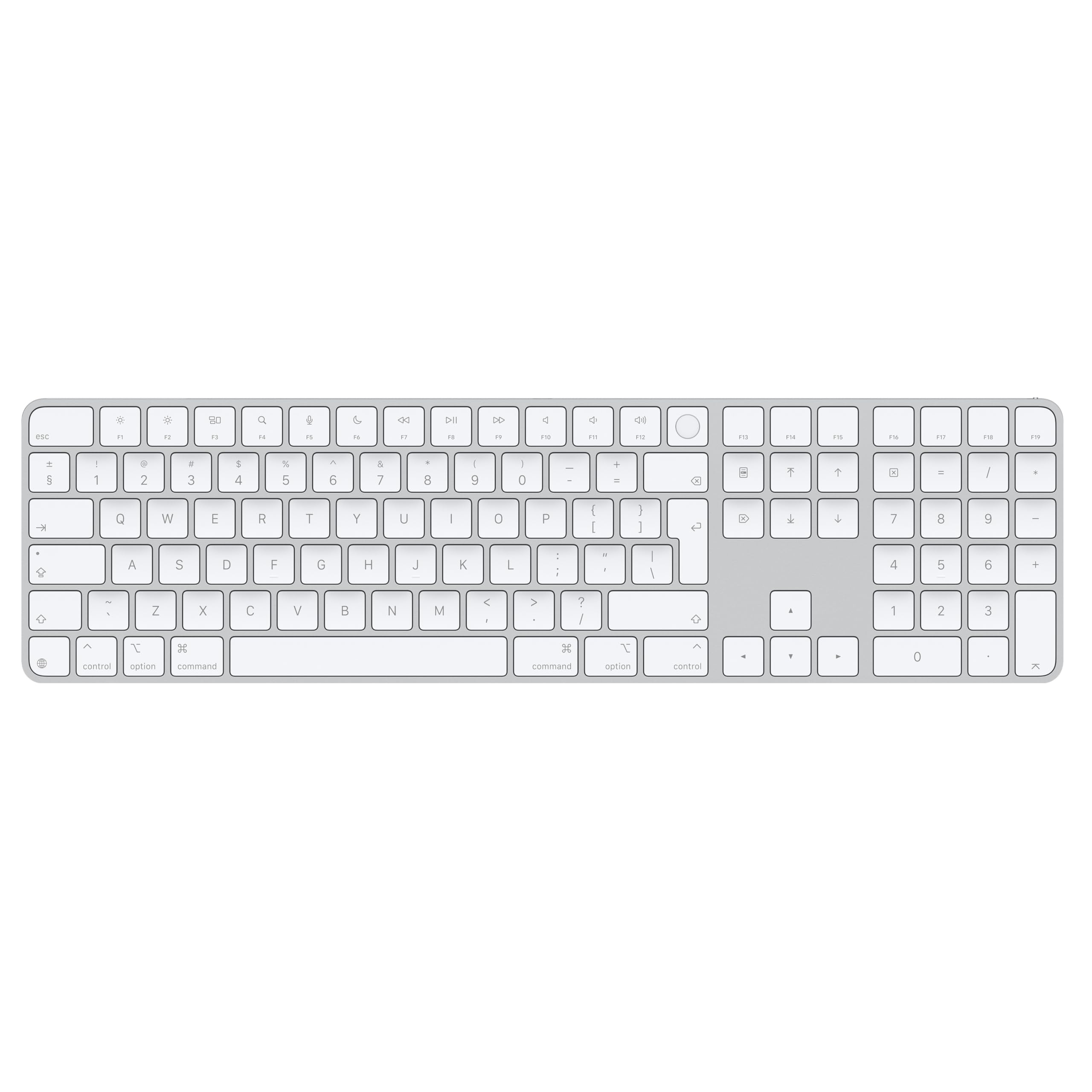 Apple Magic Keyboard Touch ID Ziffernblock Tastatur Weiß Englisch Intl