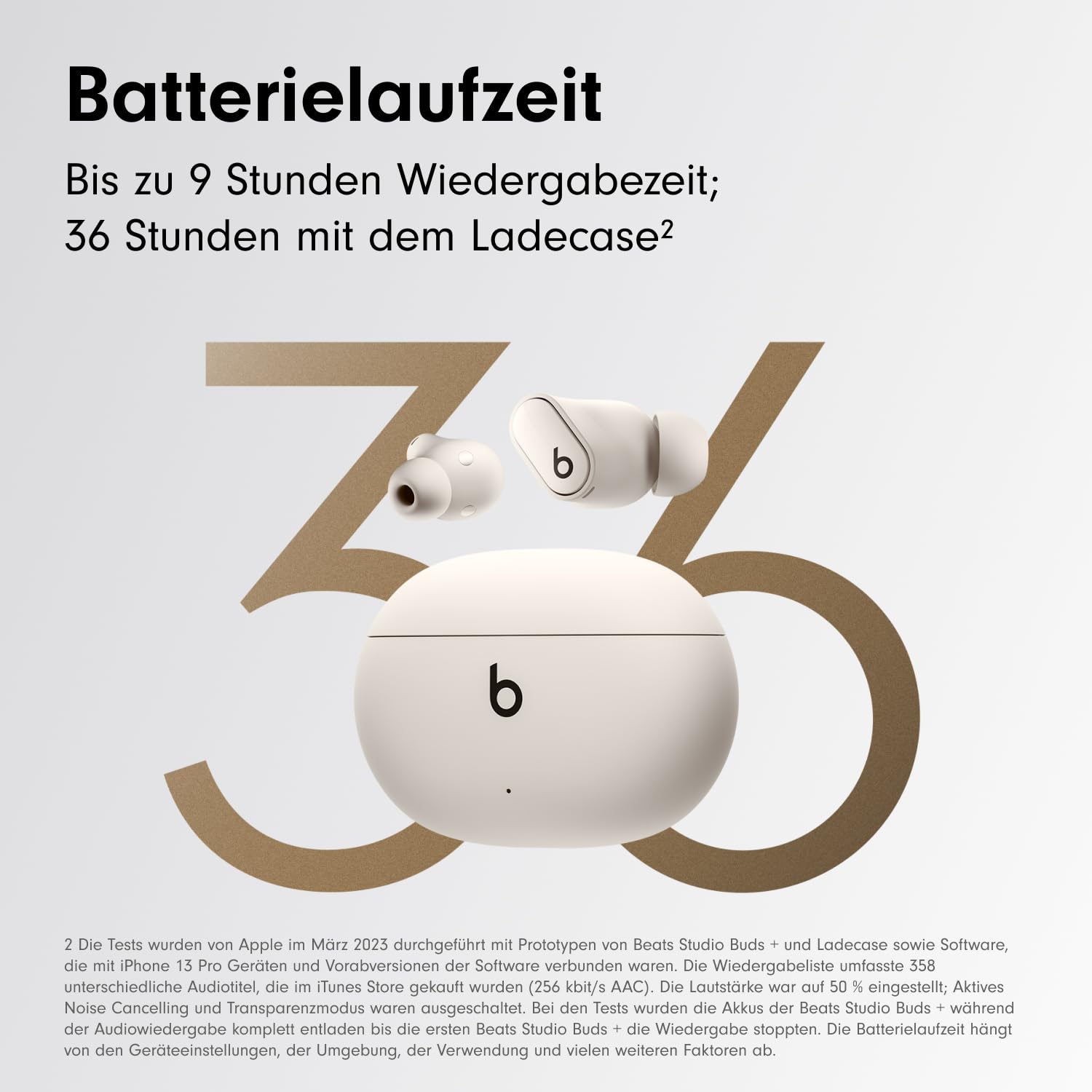 Beats Studio Buds + Kopfhörer Cremeweiß ANC