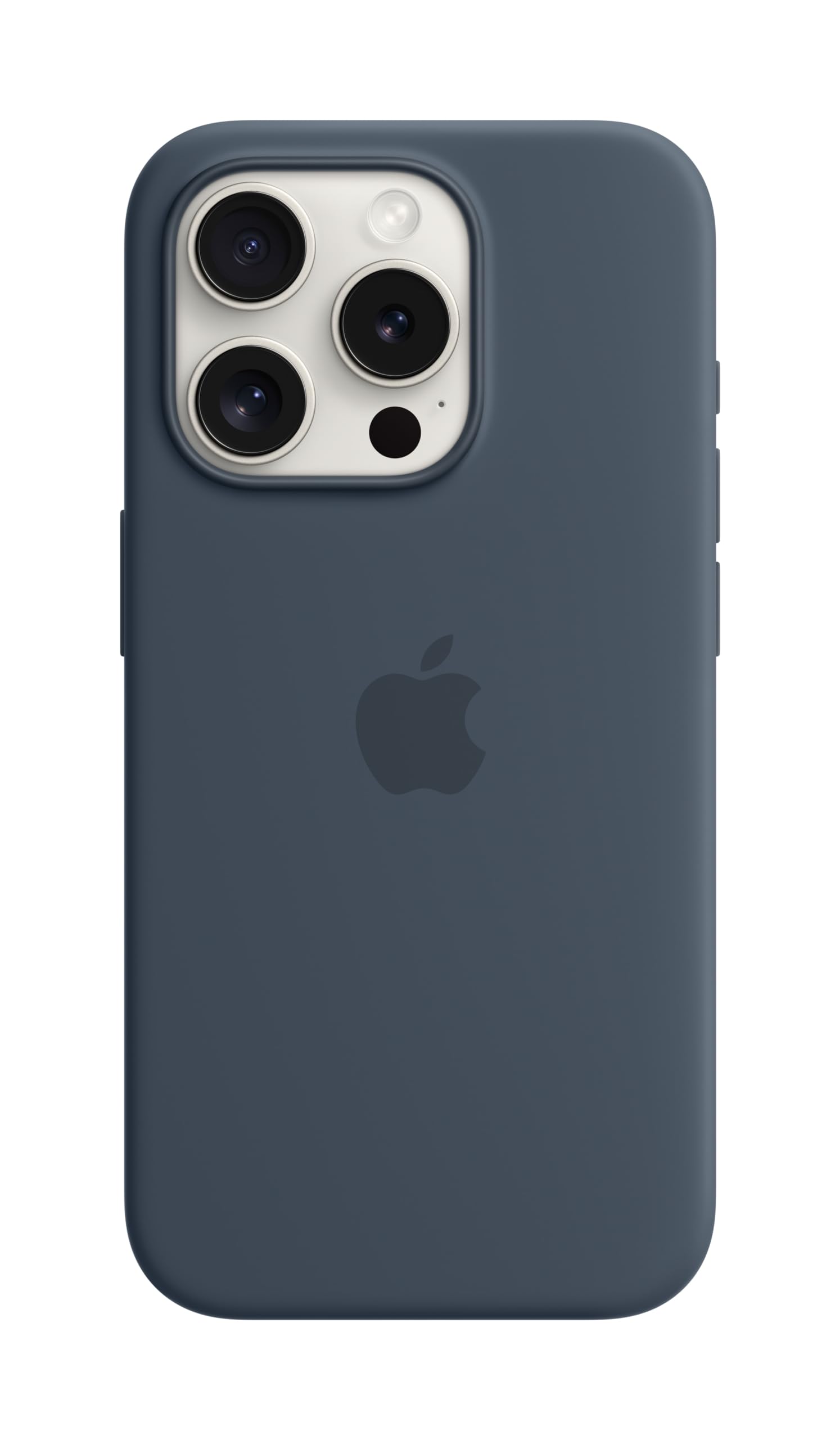 Apple iPhone 15 Pro Silikon Case MagSafe Sturmblau Hülle