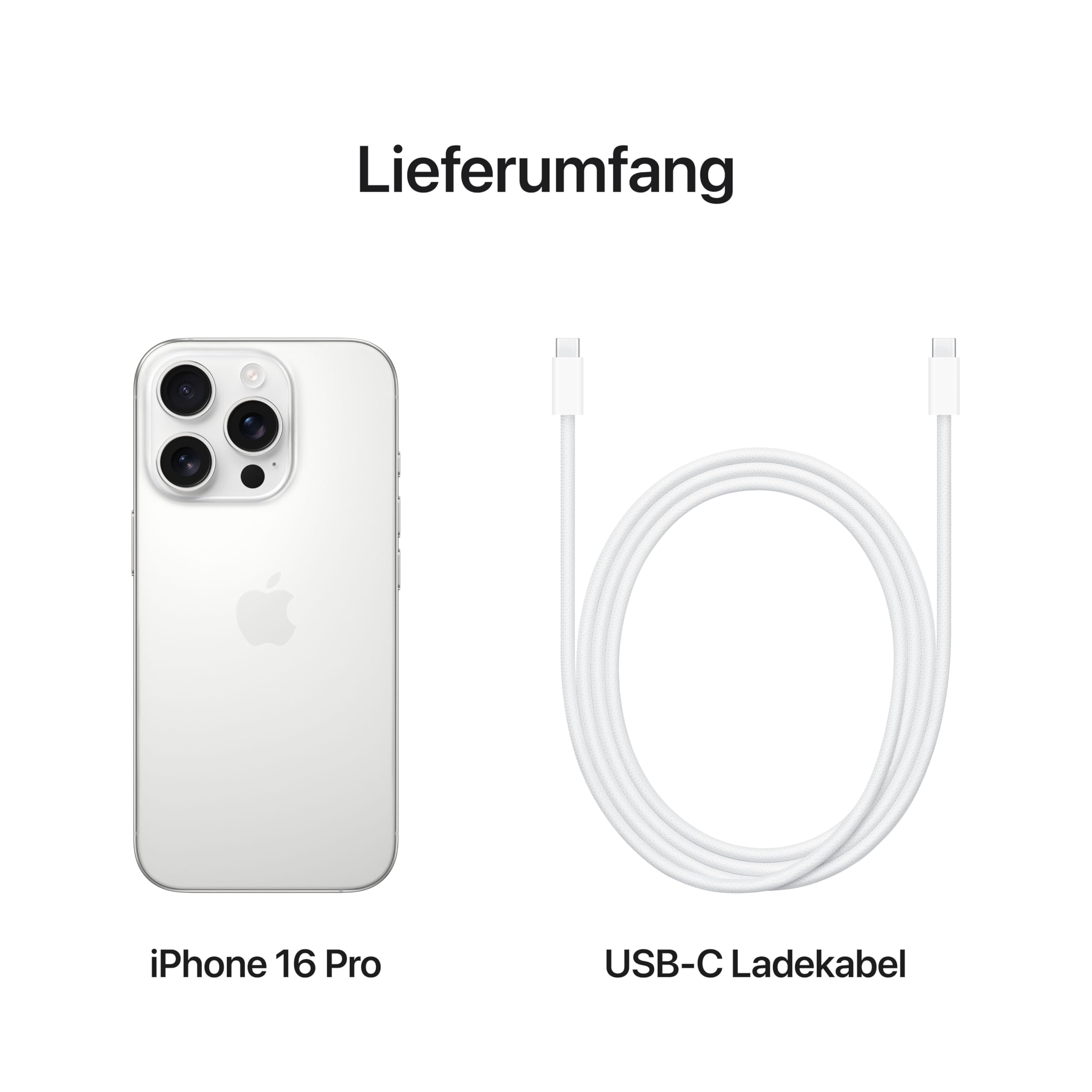 Apple iPhone 16 Pro Smartphone 1 TB Titan Weiß 5G