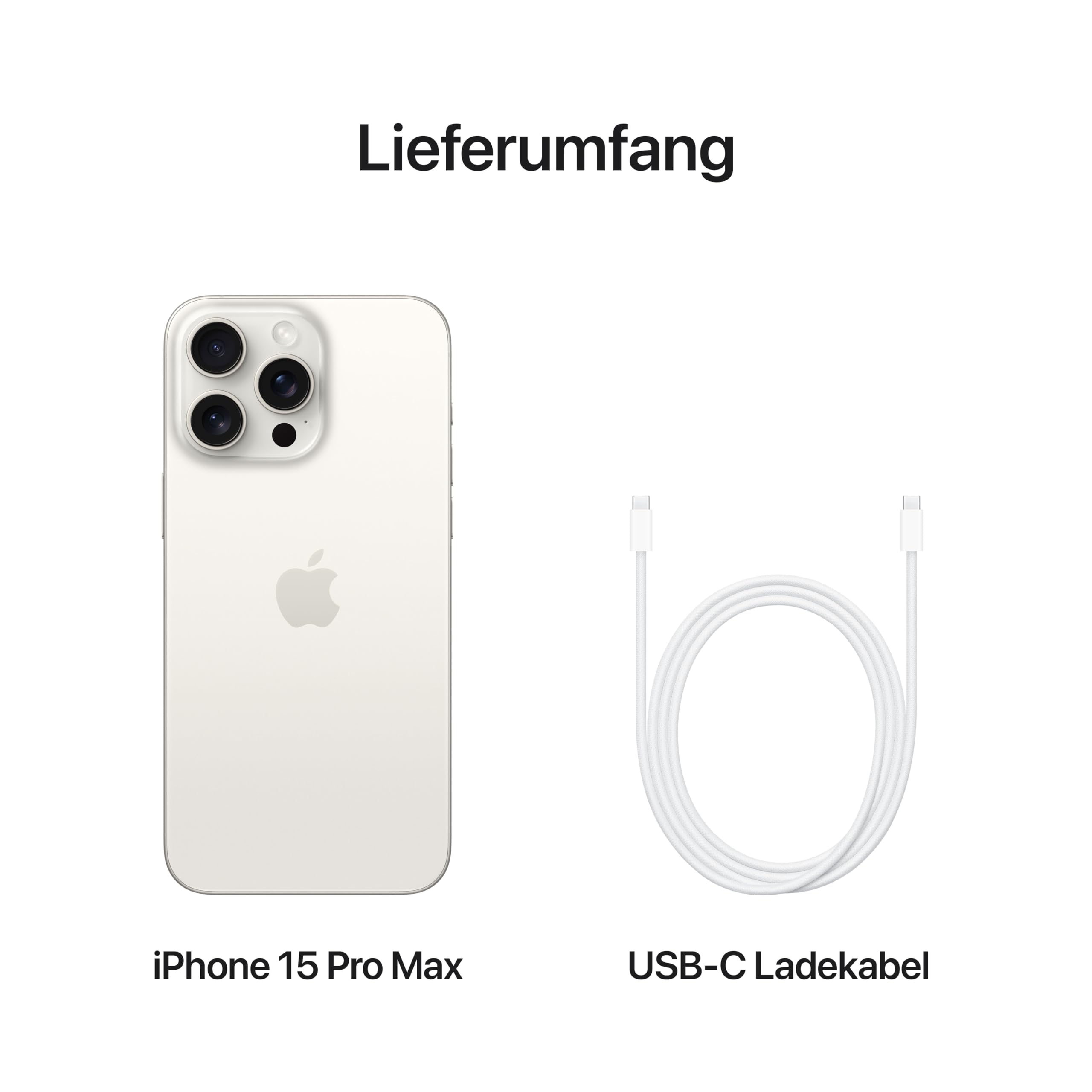 Apple iPhone 15 Pro Max Smartphone 512 GB Titan Weiß