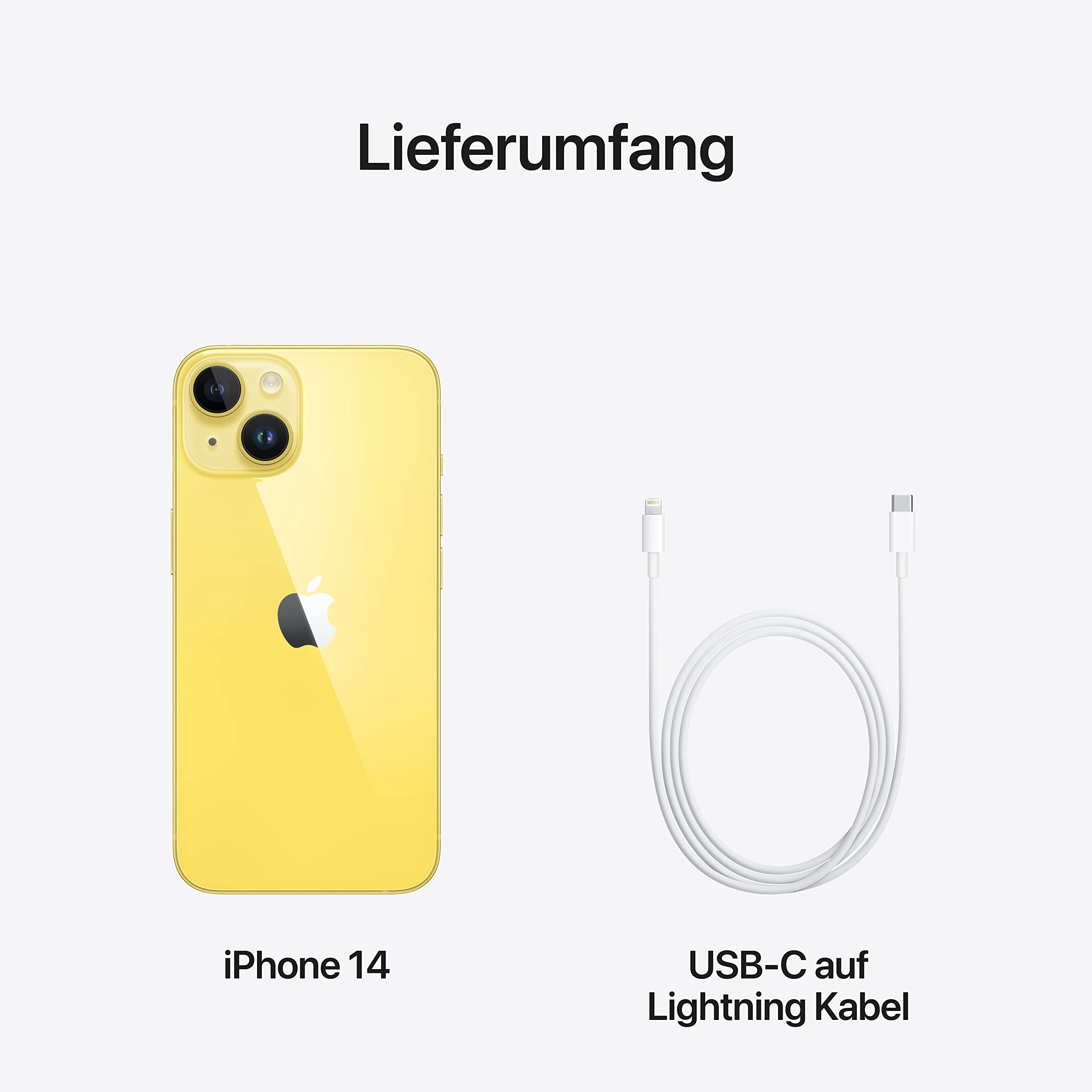 Apple iPhone 14 Smartphone 512GB Gelb 6,1 Zoll 5G