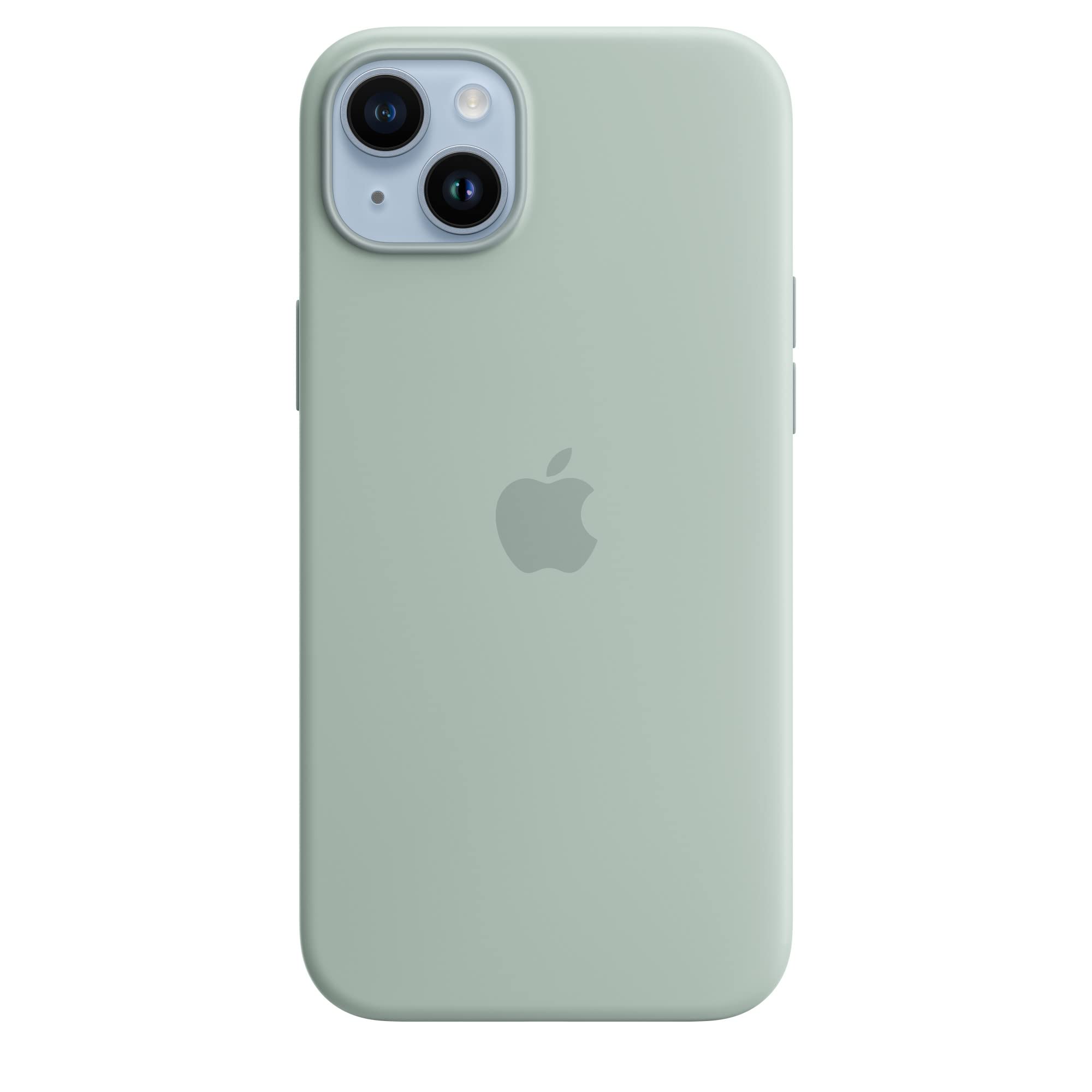 Apple iPhone 14 Plus Silikon Case Hülle Agavengrün MagSafe