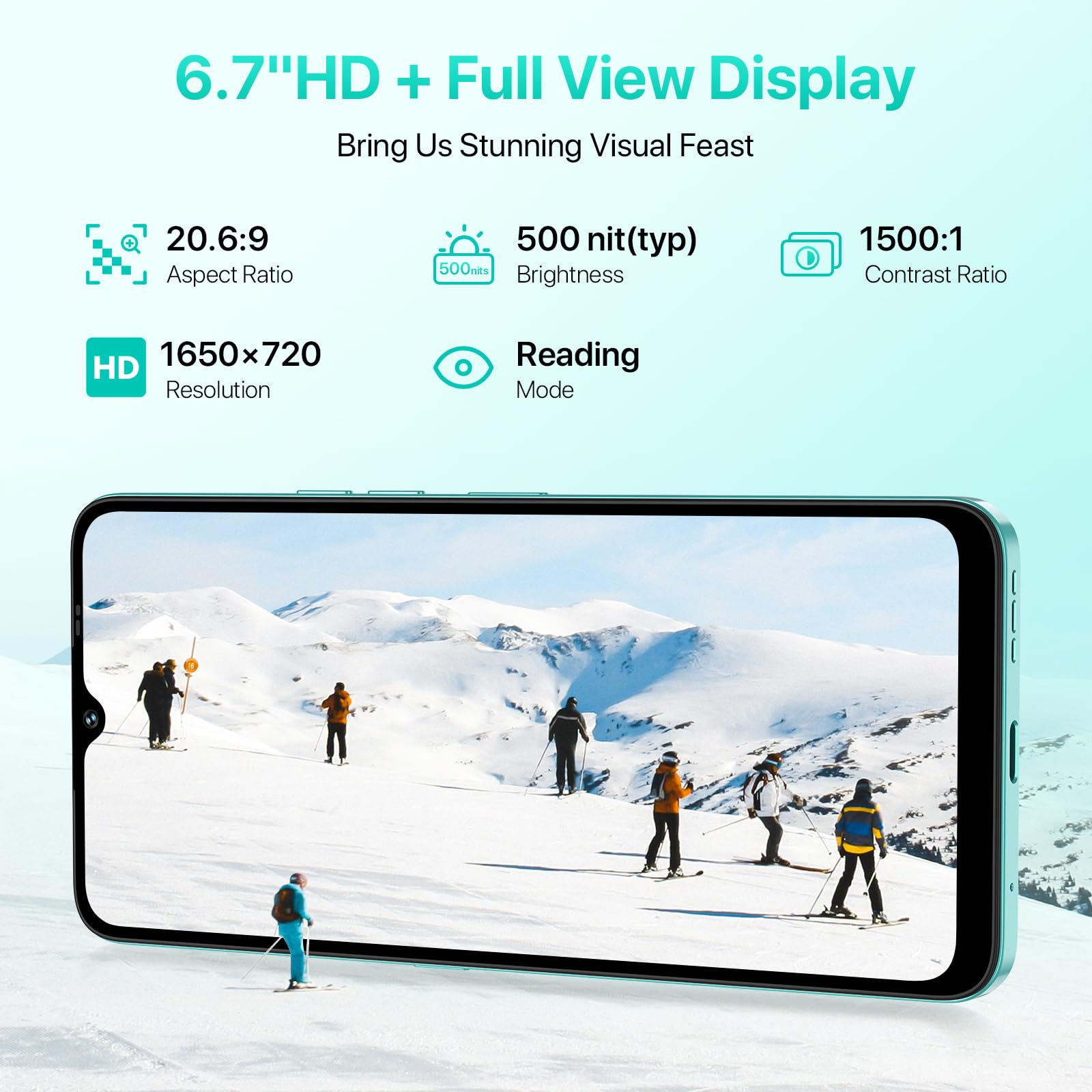 Umidigi A15C Smartphone 128GB 8GB Weiß 48MP 6,7 Zoll