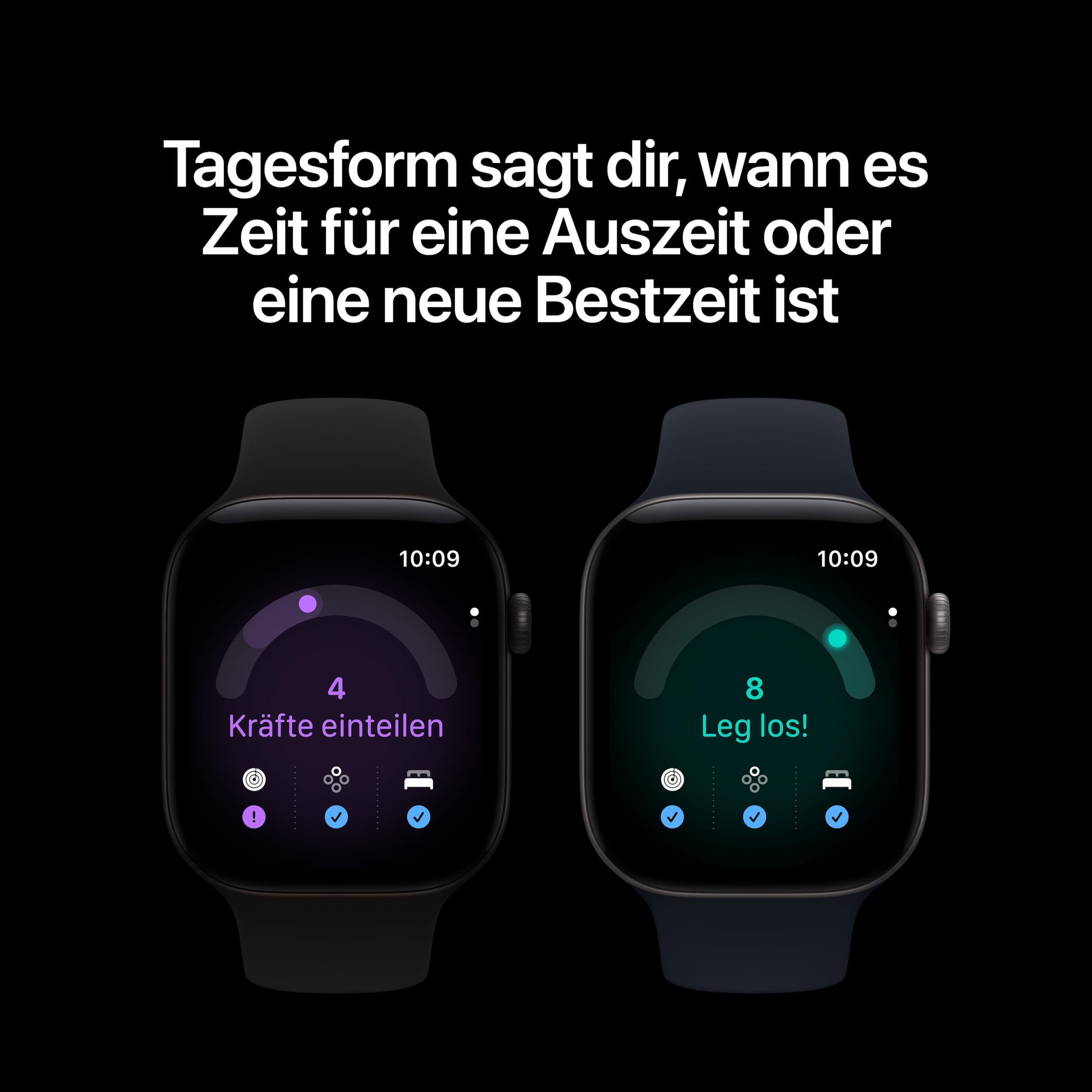 Apple Watch Series 12 GPS Smartwatch 46mm Dunkelbronze M/L Herz