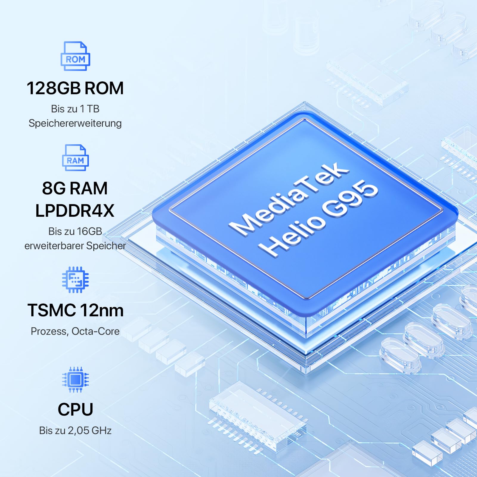 UMIDIGI A15T Smartphone 128GB 6,7" NFC Dual-SIM
