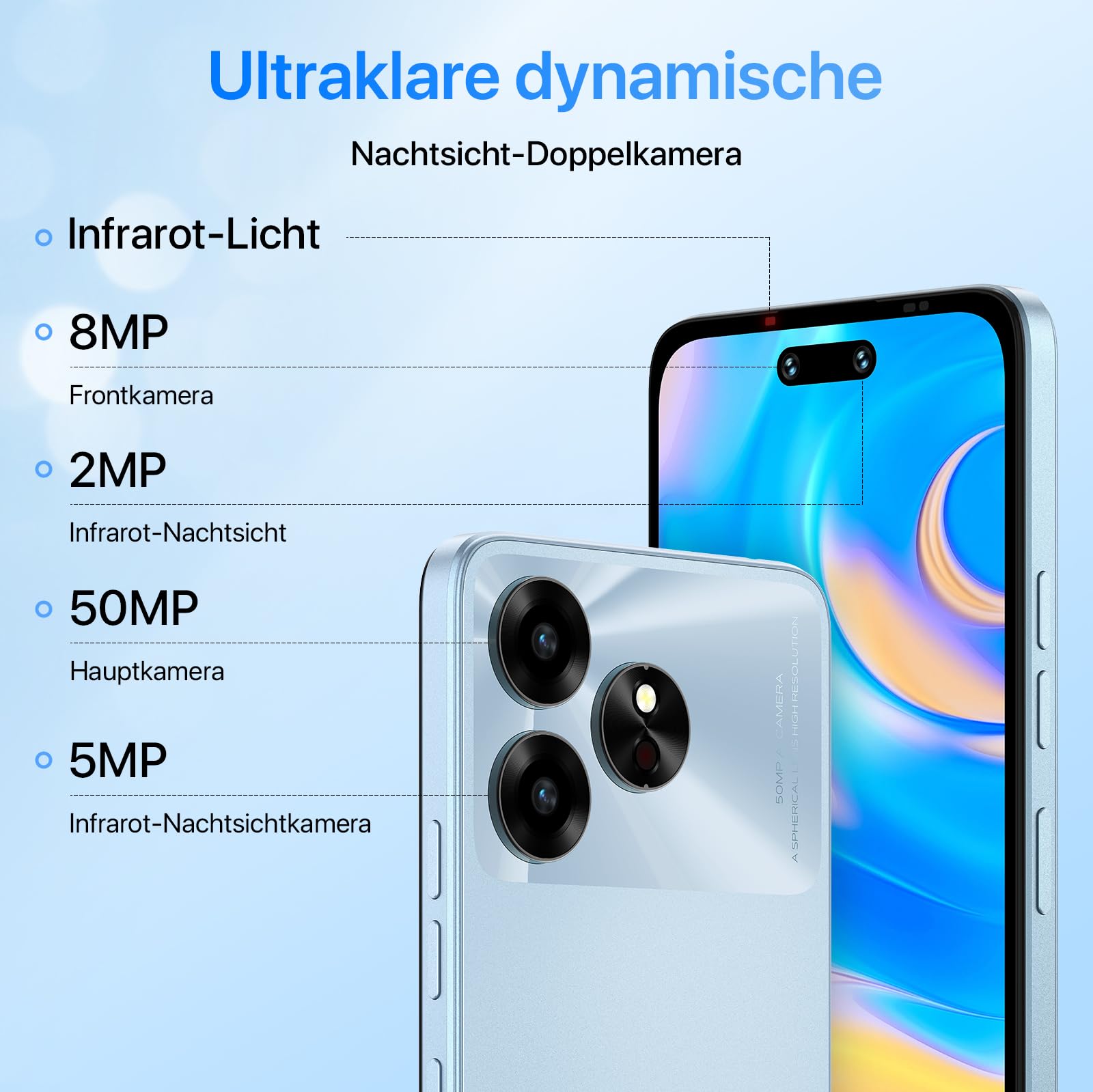 UMIDIGI G6 5G Smartphone 128GB Blau 12GB RAM 50MP