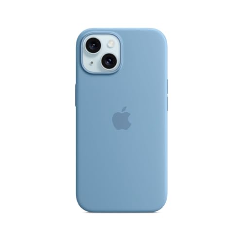 Apple iPhone 15 Silikon Hülle MagSafe Winterblau Schutzhülle