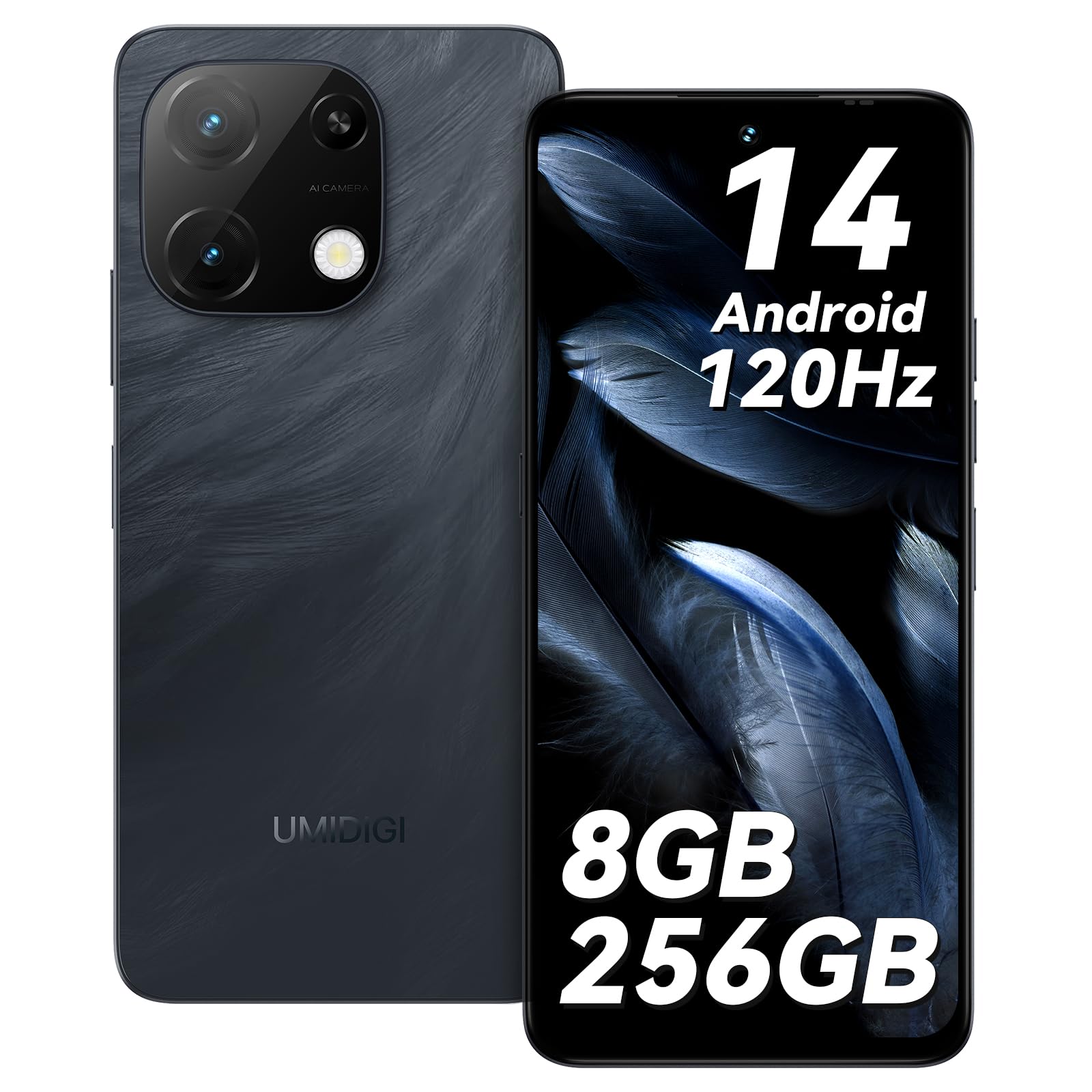 Umidigi Note 100A Smartphone 256GB Schwarz 120Hz