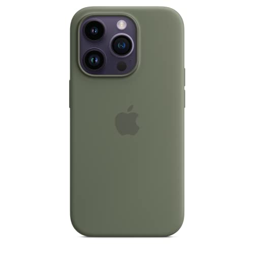 Apple iPhone 14 Pro Silikon Case MagSafe Oliv
