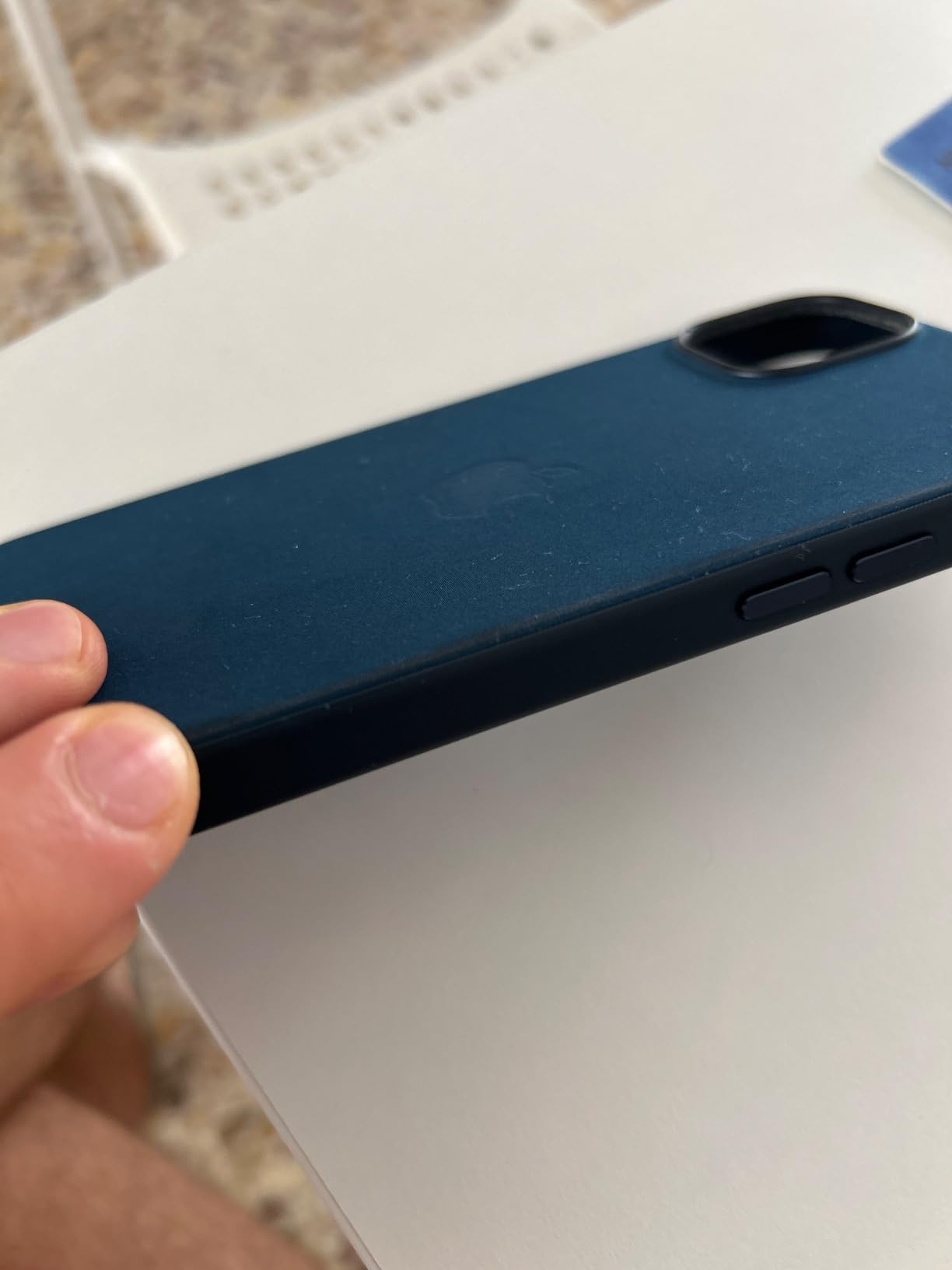 Apple iPhone 15 Plus Feingewebe Case MagSafe Pazifikblau