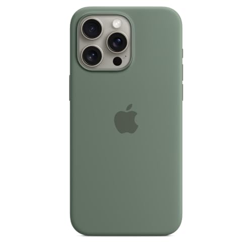 Apple iPhone 15 Pro Max Silikon Case Zypresse mit MagSafe