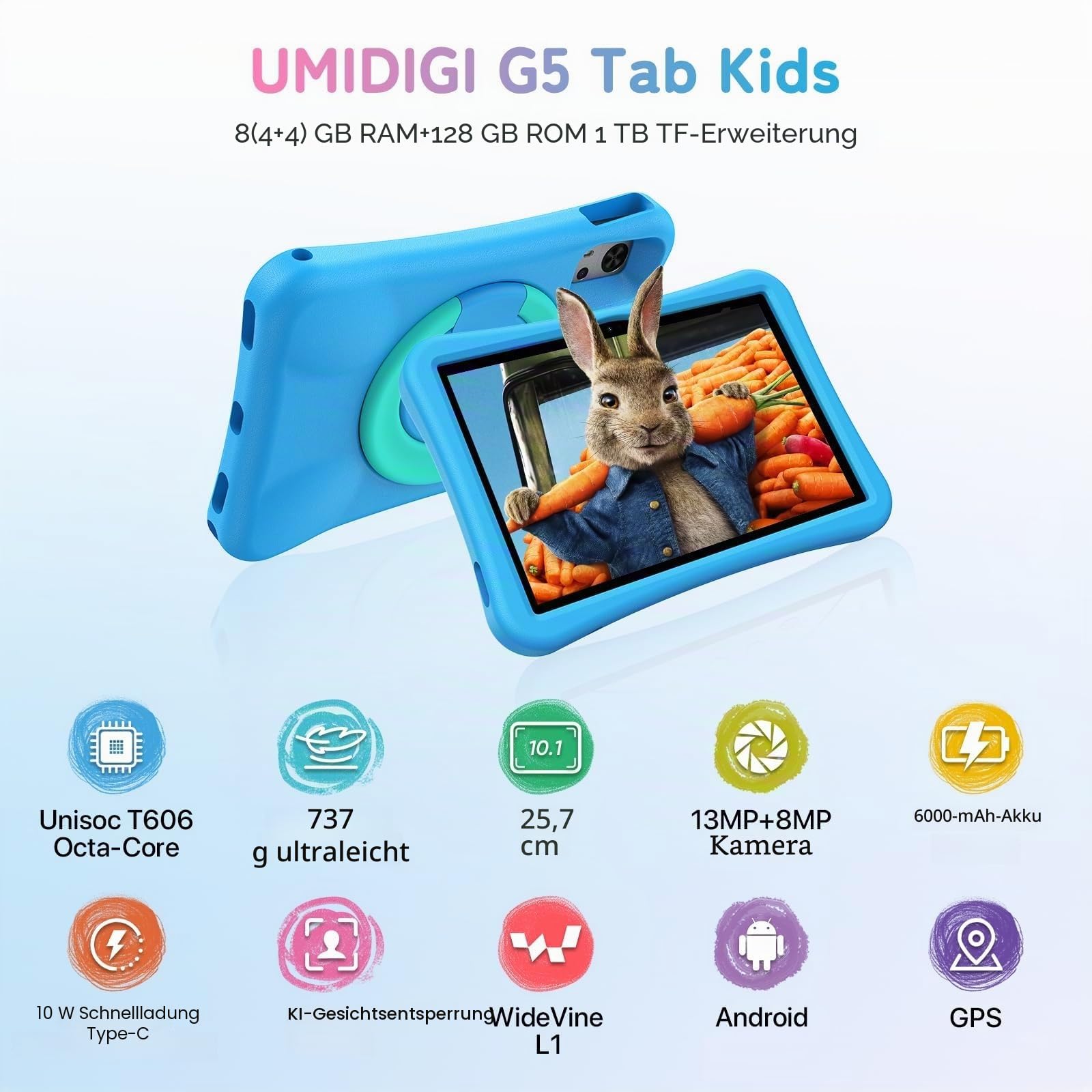 UMIDIGI G5 Tablet 10,1 Zoll Kinder Android 8GB 128GB