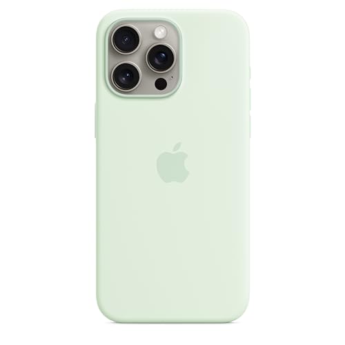 Apple iPhone 15 Pro Max Silikon Case MagSafe Blassmint