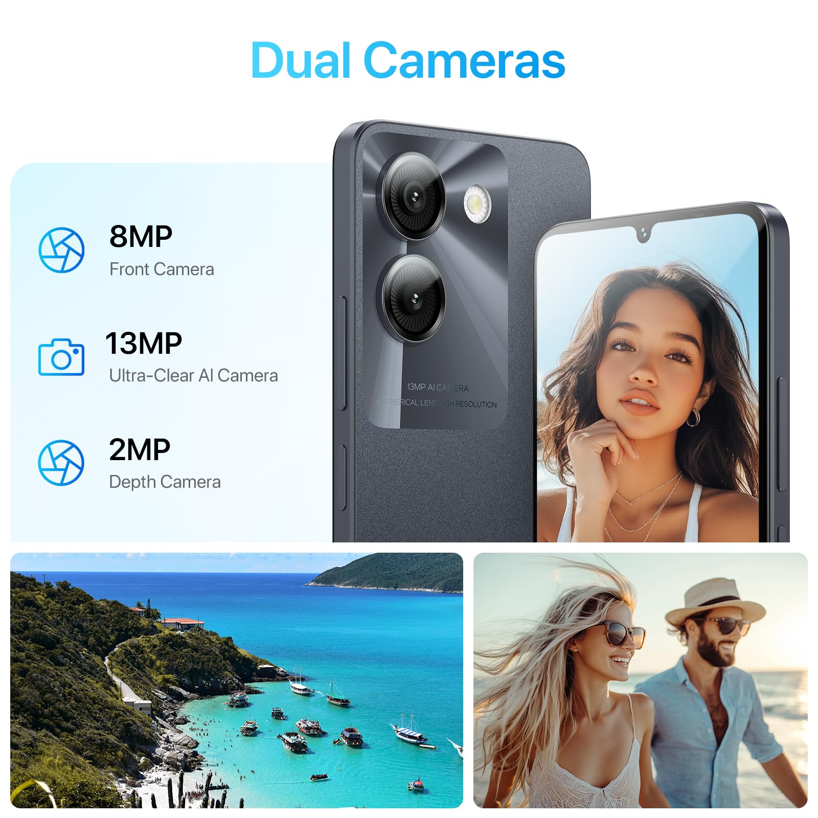 Umidigi G9A Smartphone 8/64GB Noir 6,75" Android 14 Go