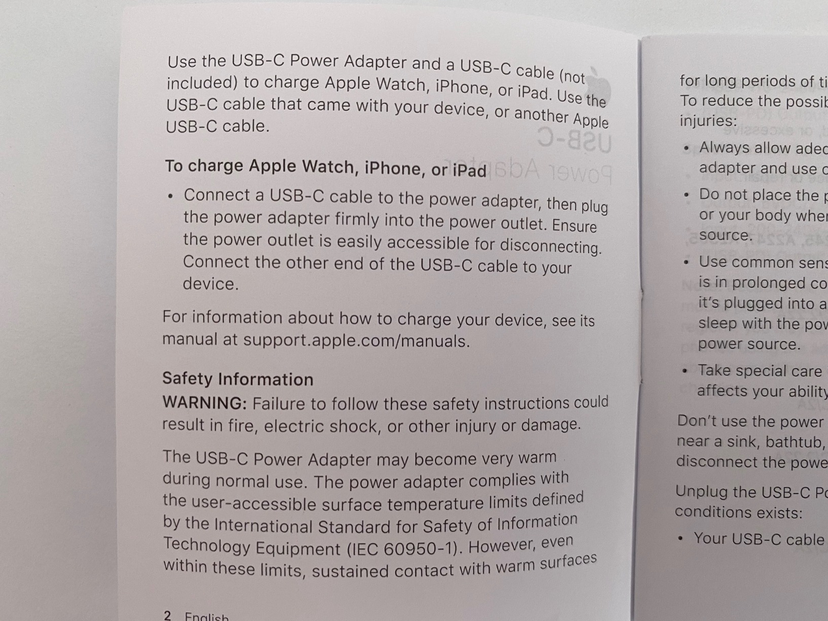 Apple 20W USB-C Power Adapter Ladegerät Weiss