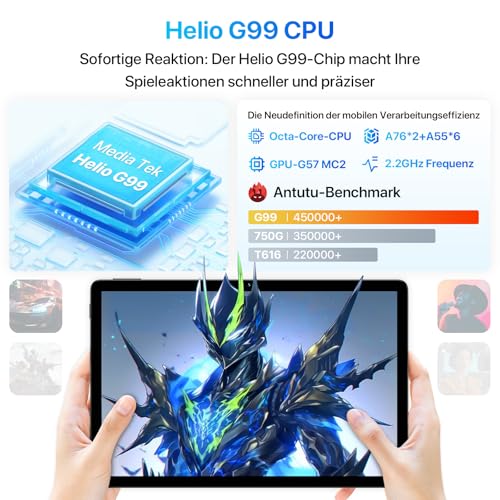UMIDIGI G7 Tab Pro Tablet 11 Zoll 256GB Grau mit Stift