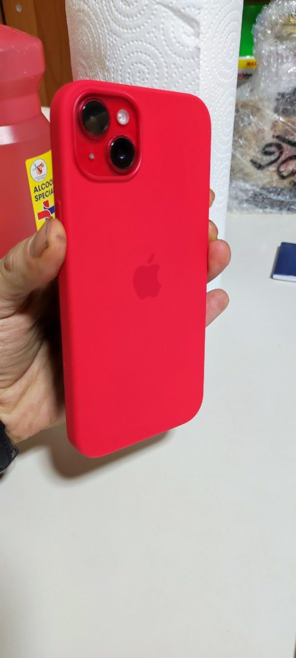 Apple iPhone 14 Plus Silikon Case Hülle Rot MagSafe