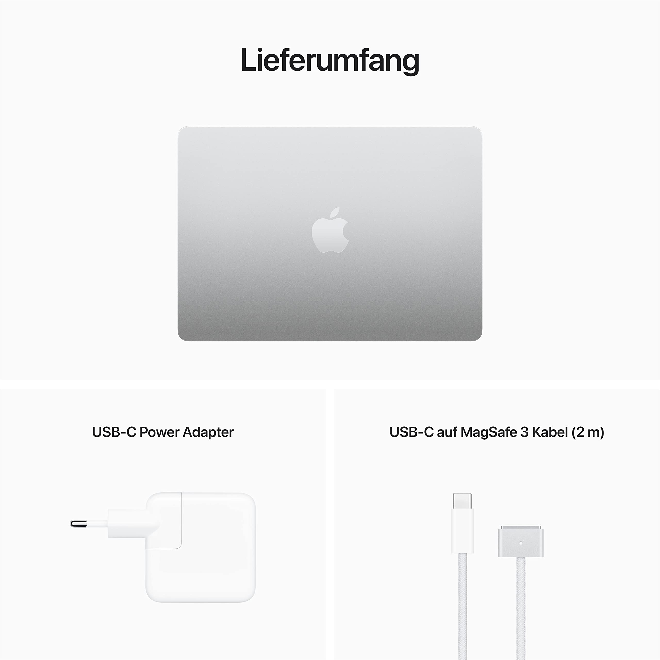 Apple MacBook Air 2022 Laptop M2 13,6 Zoll 256 GB Silber
