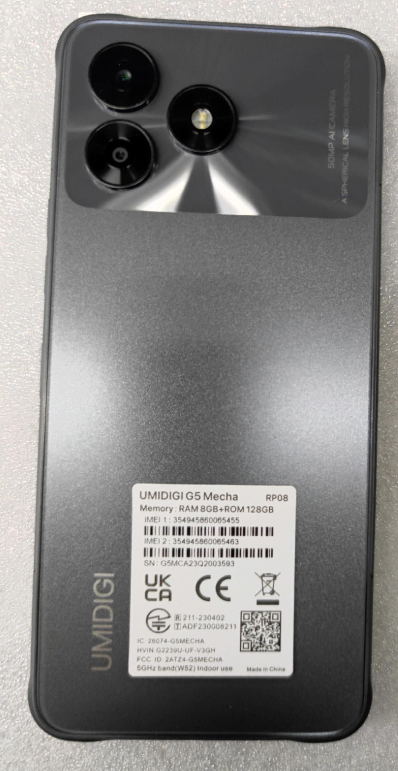 UMIDIGI G5 Mecha Outdoor Handy 128GB Grau IP68 6000mAh