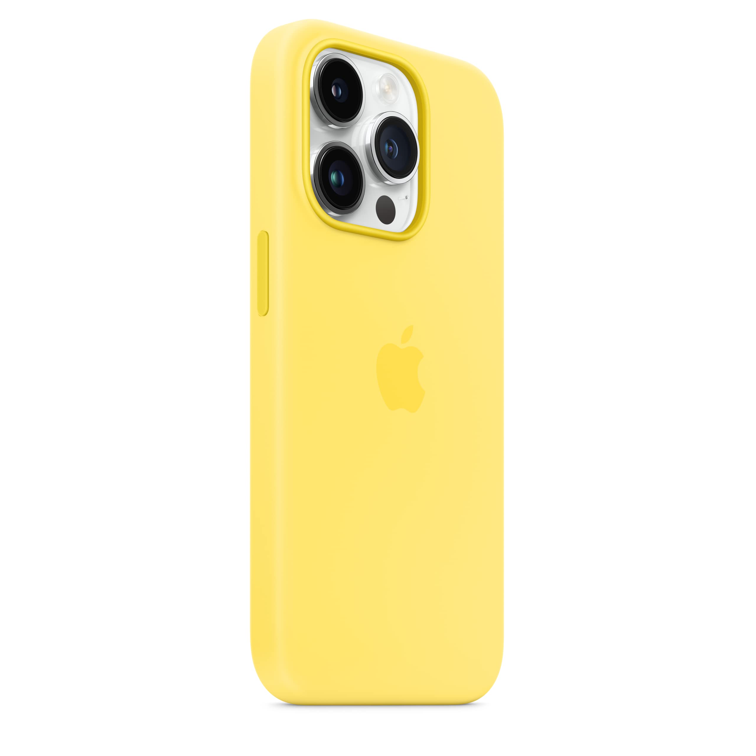 Apple iPhone 14 Pro Silikon Hülle mit MagSafe Kanariengelb