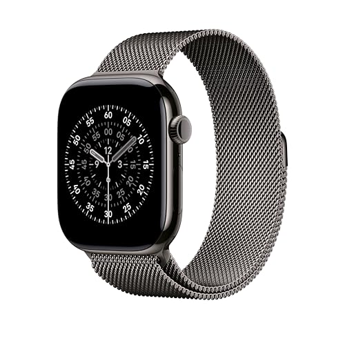 Apple Watch Milanaise Armband 46mm Schiefer M/L