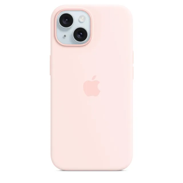 Apple iPhone 15 Silikon Case MagSafe Hellrosa Hülle