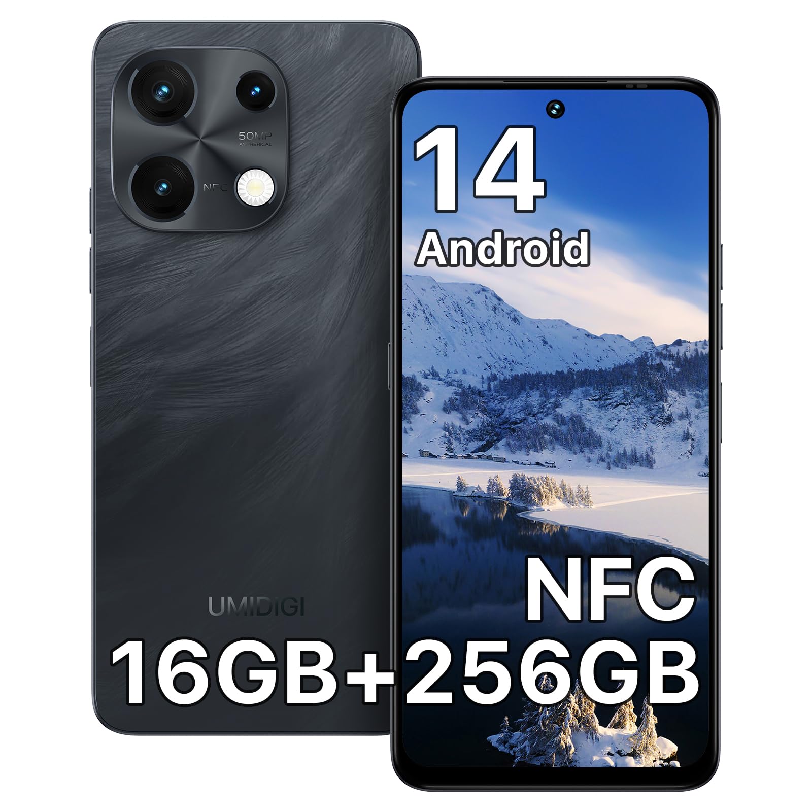 UMIDIGI Note 100 Handy 256GB 6,8 Zoll 120Hz 50MP NFC