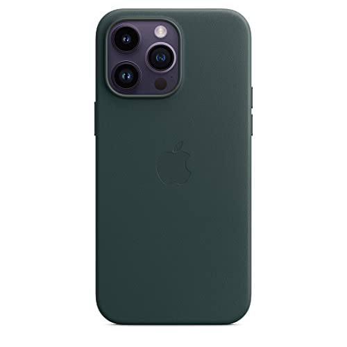 Apple iPhone 14 Pro Max Leder Case Hülle Waldgrün MagSafe