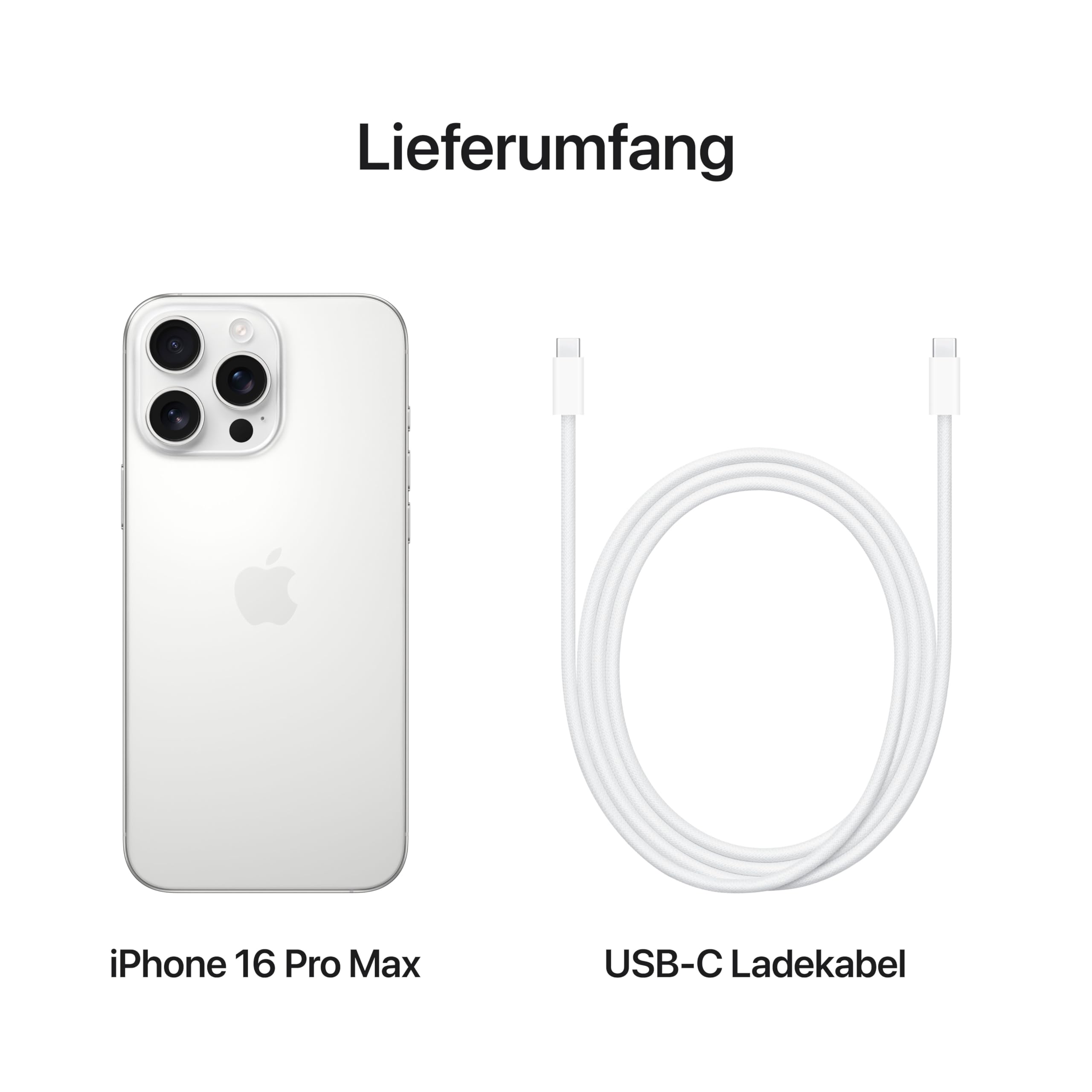 Apple iPhone 16 Pro Max Smartphone 1 TB Titan Weiß 5G