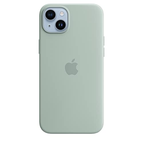 Apple iPhone 14 Plus Silikon Case Hülle Agavengrün MagSafe