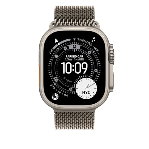 Apple Watch Milanaise Armband 49mm Natur Medium
