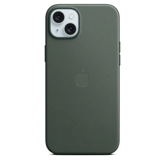 Apple iPhone 15 Plus Feingewebe Case MagSafe Immergrün