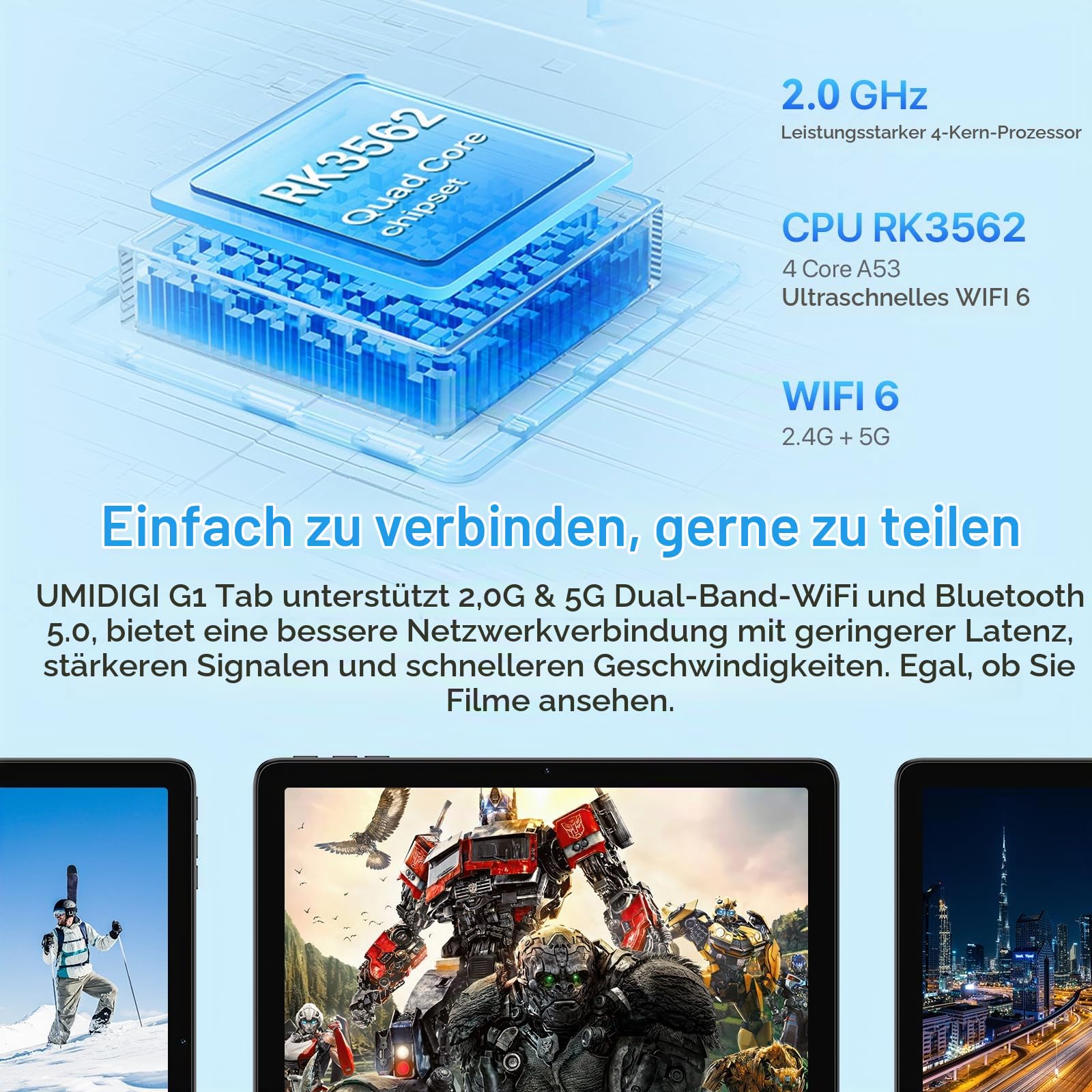 UMIDIGI G1 Tab Tablet 10,1 Zoll 64GB Grau Android 13