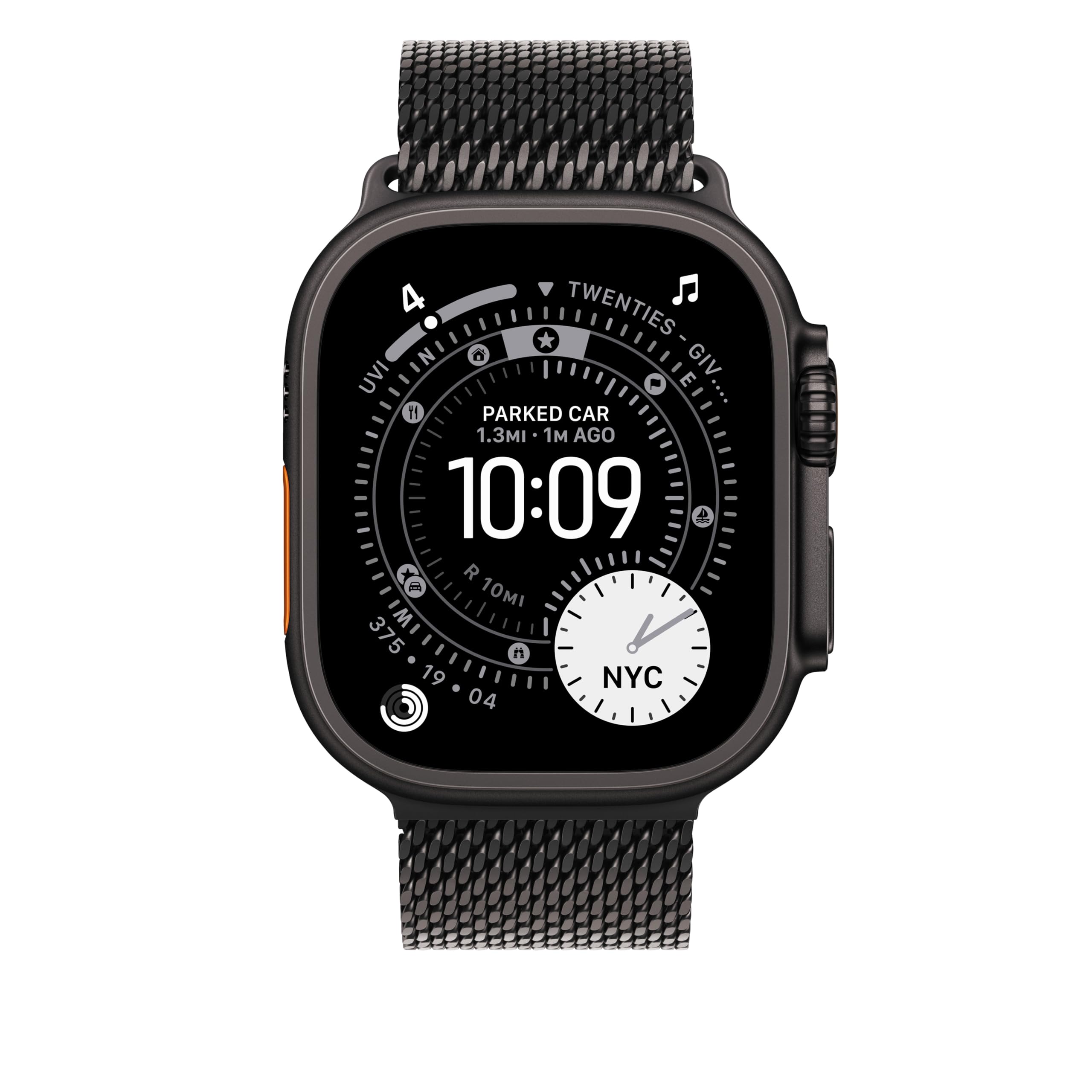 Apple Watch Milanaise Armband 49 mm Schwarz Small